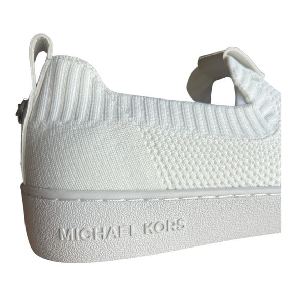 Michael Kors NWOT Juno Knit White Slip-On Sneakers, Women’s Sz 6.5 - Picture 3 of 11